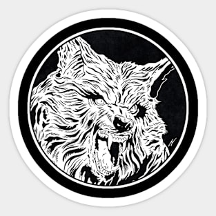 THE HOWLING (Circle Black and White) Sticker